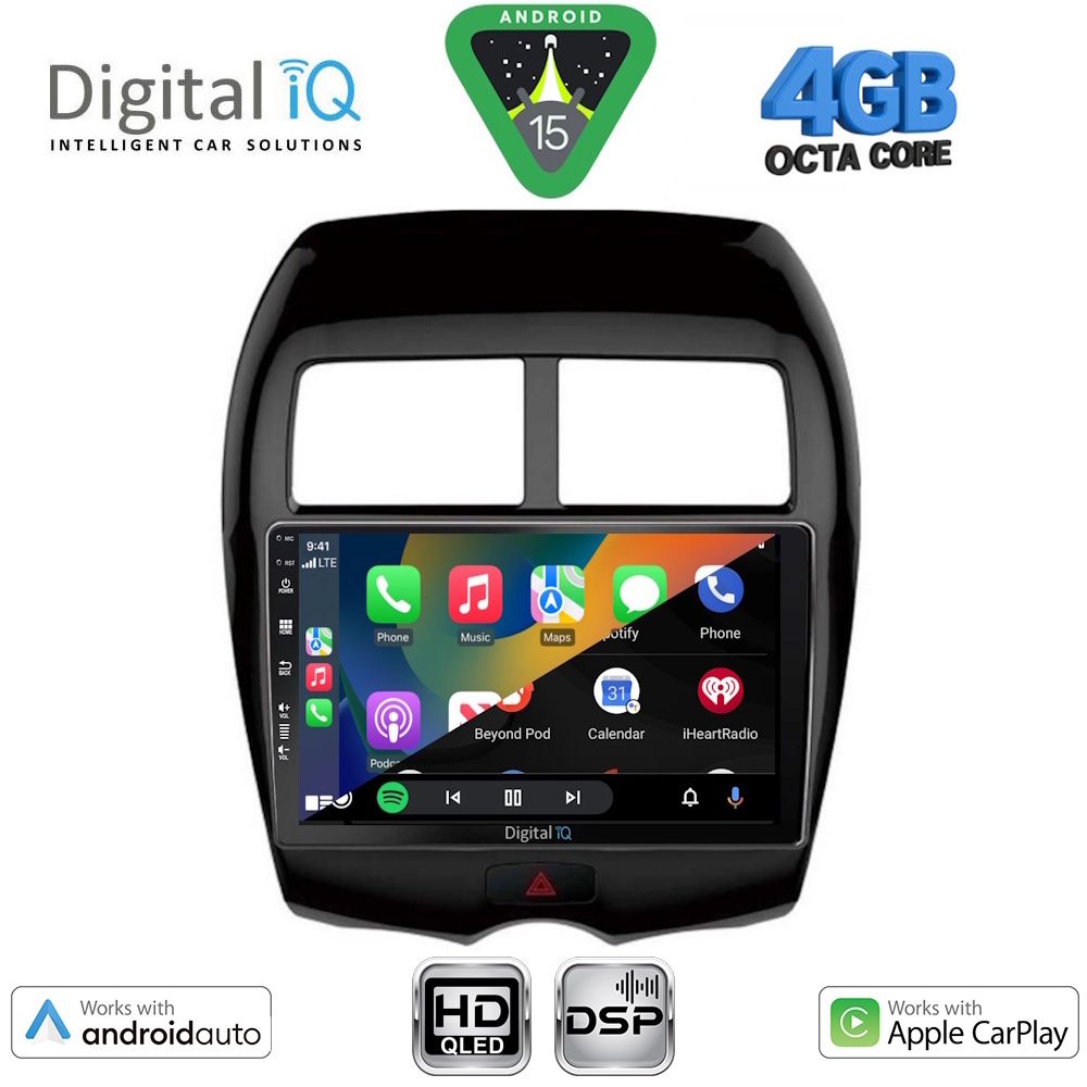 DIGITAL IQ BXF 6430_CPAA (10inc) MULTIMEDIA TABLET for MITSUBISHI ASX mod. 2009-2020 - PEUGEOT 4008 mod. 2012-2018