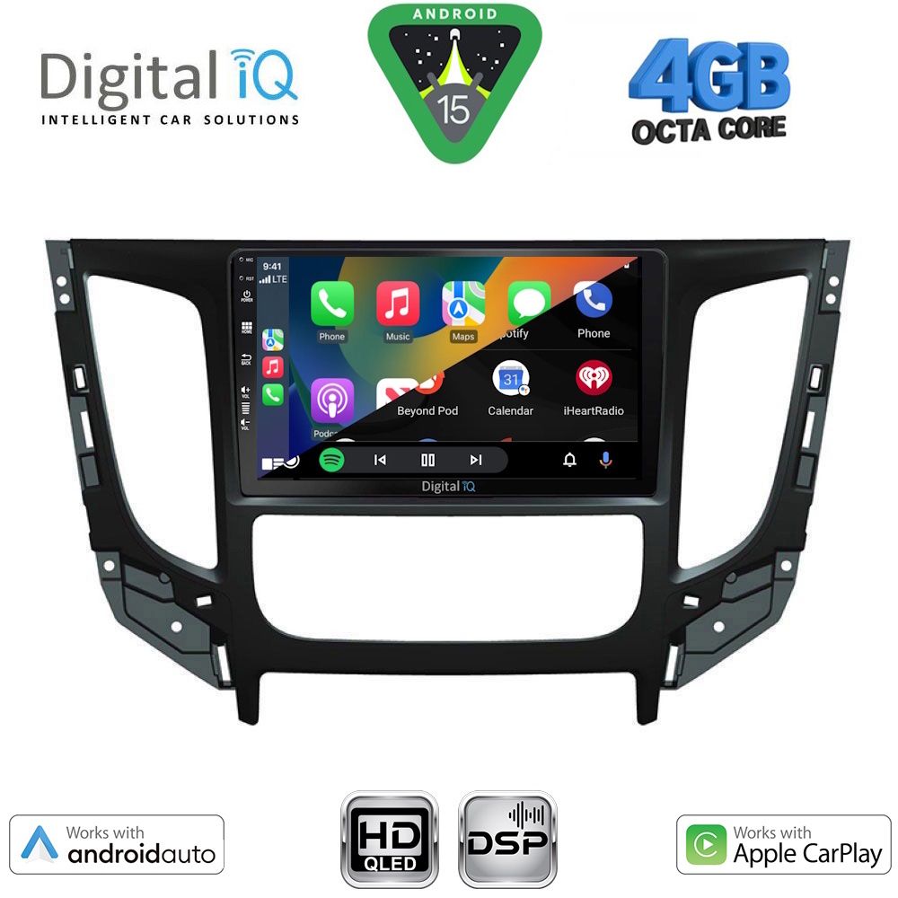 DIGITAL IQ BXF 6437CL_CPAA (9inc) MULTIMEDIA TABLET for MITSUBISHI L200 mod. 2015-2019 με CLIMA - DIGITAL IQ BXF 6437CL_CPAA