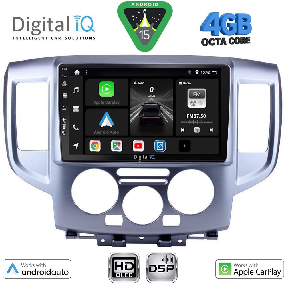 DIGITAL IQ BXF 6458SL_CPAA (9inc) MULTIMEDIA TABLET for NISSAN NV 200 mod. 2009-2020 (SILVER) - DIGITAL IQ BXF 6458SL_CPAA