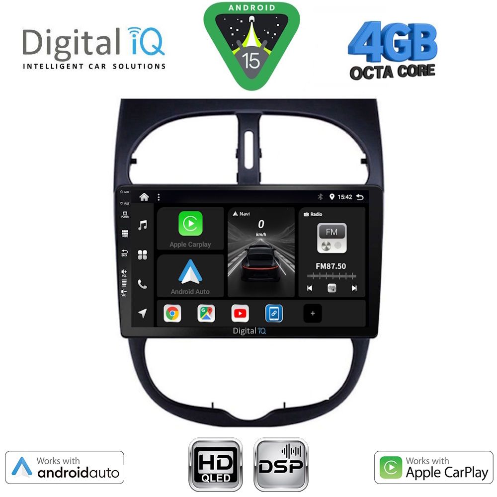 DIGITAL IQ BXF 6506_CPAA (9inc) MULTIMEDIA TABLET for PEUGEOT 206 mod. 1998-2006 - DIGITAL IQ BXF 6506_CPAA