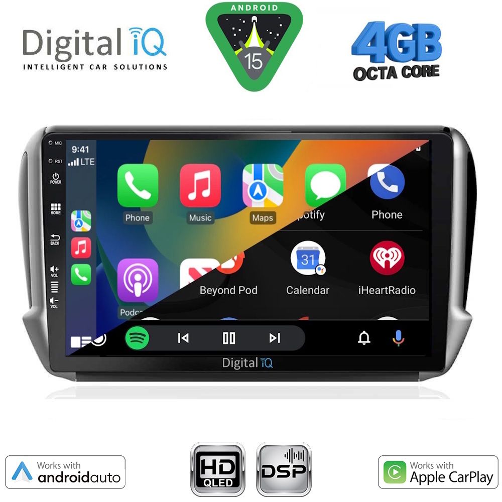 DIGITAL IQ BXF 6508_CPAA (10inc) MULTIMEDIA TABLET for PEUGEOT 208-2008 mod. 2012-2021
