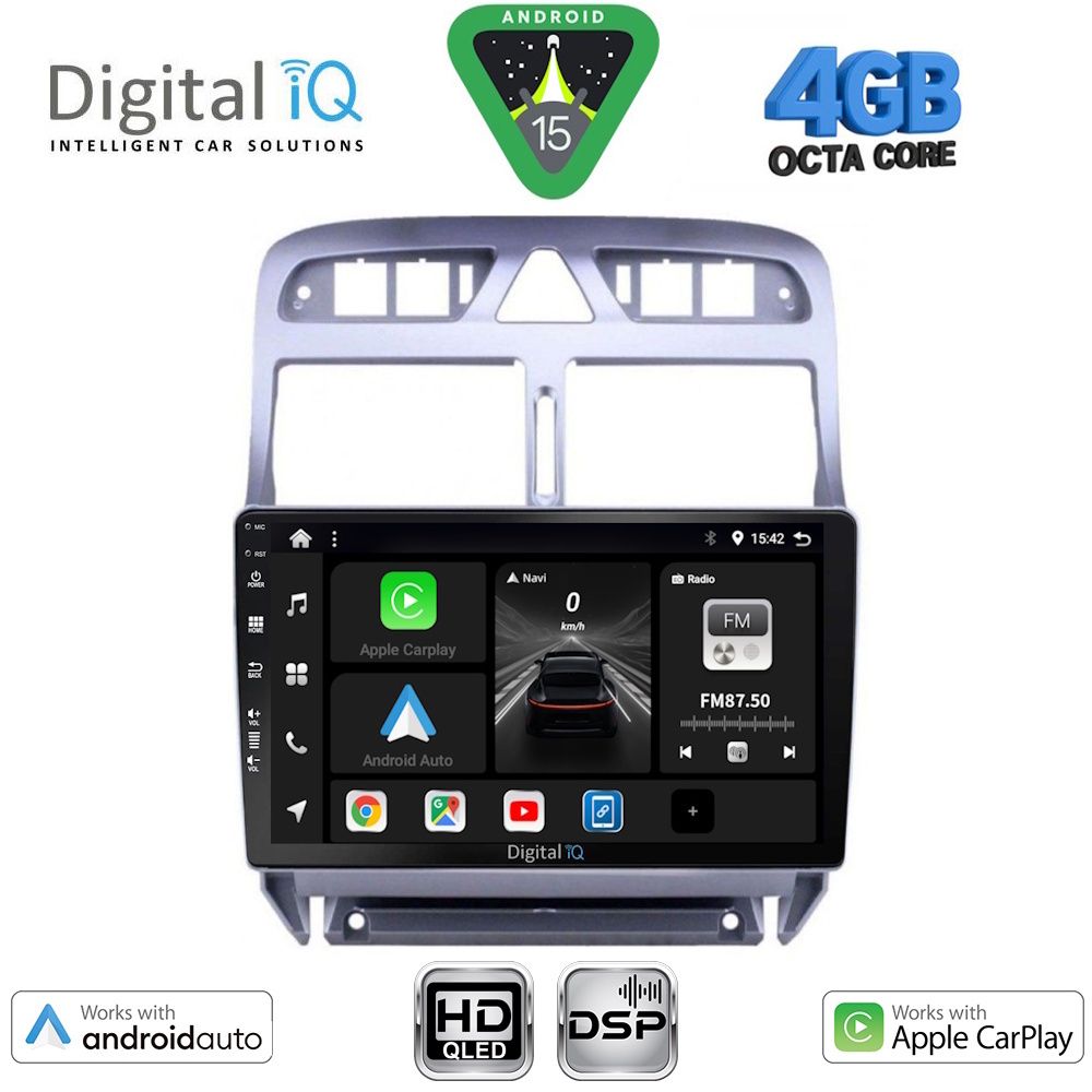 DIGITAL IQ BXF 6512_CPAA (9inc) MULTIMEDIA TABLET for PEUGEOT 307 mod. 2001-2008 - DIGITAL IQ BXF 6512_CPAA