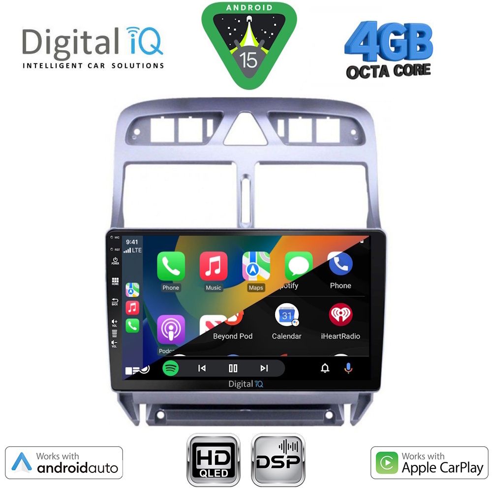 DIGITAL IQ BXF 6512_CPAA (9inc) MULTIMEDIA TABLET for PEUGEOT 307 mod. 2001-2008 - DIGITAL IQ BXF 6512_CPAA