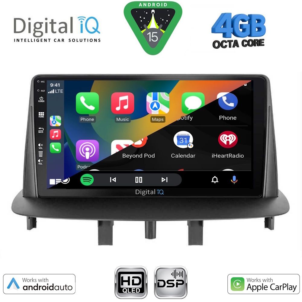 DIGITAL IQ BXF 6556_CPAA (9inc) MULTIMEDIA TABLET for RENAULT MEGANE 3 mod. 2009-2016 - DIGITAL IQ BXF 6556_CPAA
