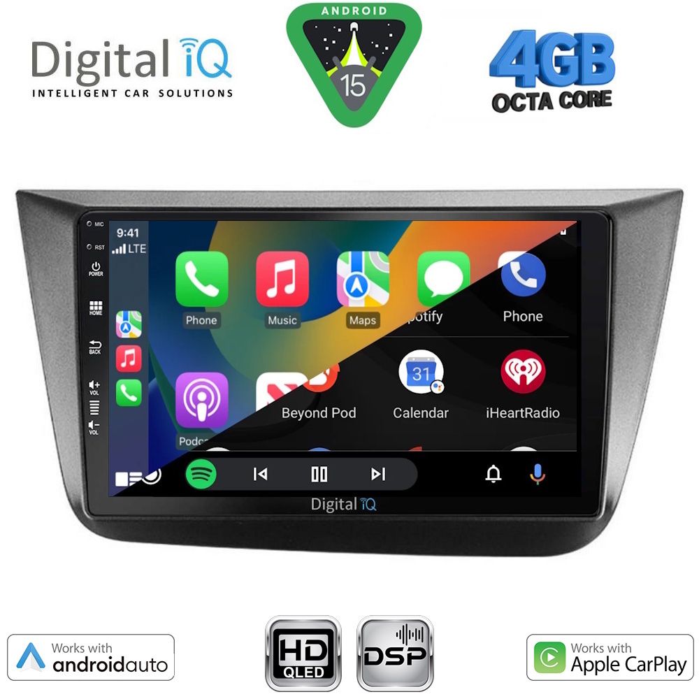 DIGITAL IQ BXF 6570_CPAA (9inc) MULTIMEDIA TABLET for SEAT ALTEA mod. 2004-2015
