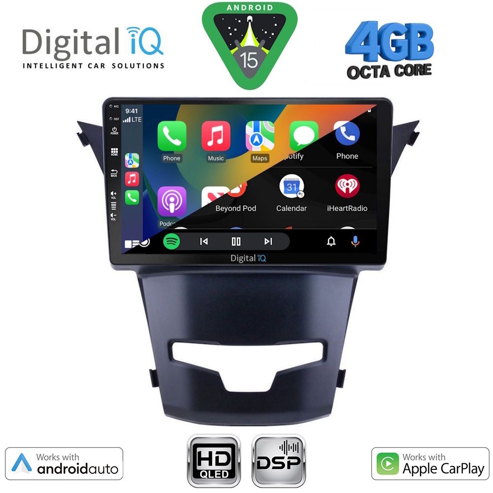 DIGITAL IQ BXF 6653_CPAA (9inc) MULTIMEDIA TABLET for SSANGYONG KORANDO mod. 2014-2019 - DIGITAL IQ BXF 6653_CPAA