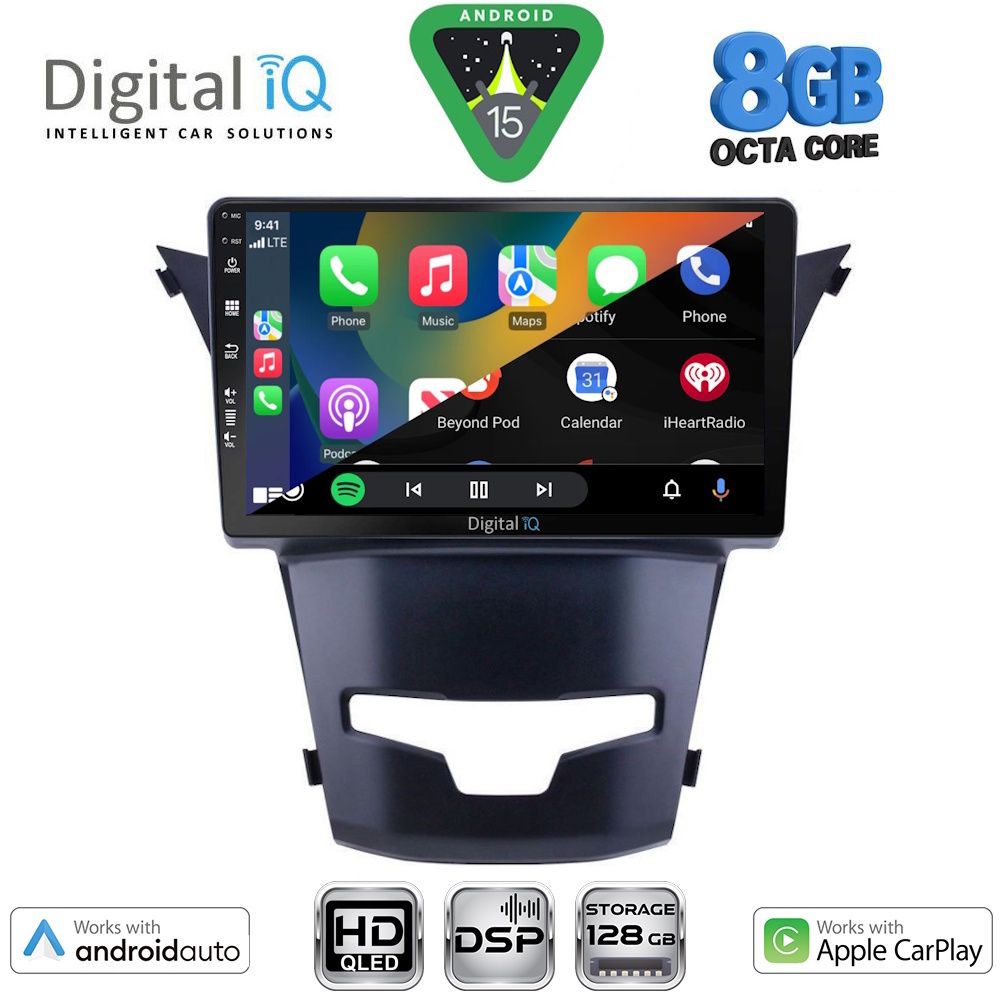 DIGITAL IQ BXF 7653_CPAA (9inc) MULTIMEDIA TABLET for SSANGYONG KORANDO mod. 2014-2019 - DIGITAL IQ BXF 7653_CPAA