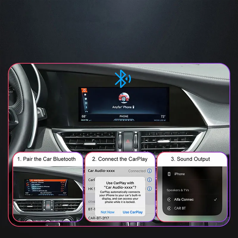 DIGITAL IQ AR 749F CPA - INTERFACE CARPLAY / ANDROID AUTO BOX for ALFA ROMEO GIULIA - STELVIO mod. 2015-2026