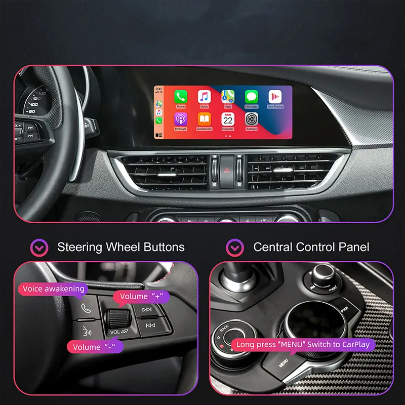 DIGITAL IQ AR 749F CPA - INTERFACE CARPLAY / ANDROID AUTO BOX for ALFA ROMEO GIULIA - STELVIO mod. 2015-2026
