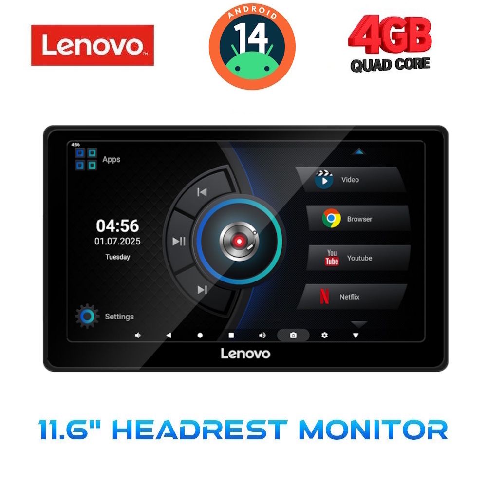 LENOVO LVE 8010_HR (11.6” HEADREST MONITOR)
