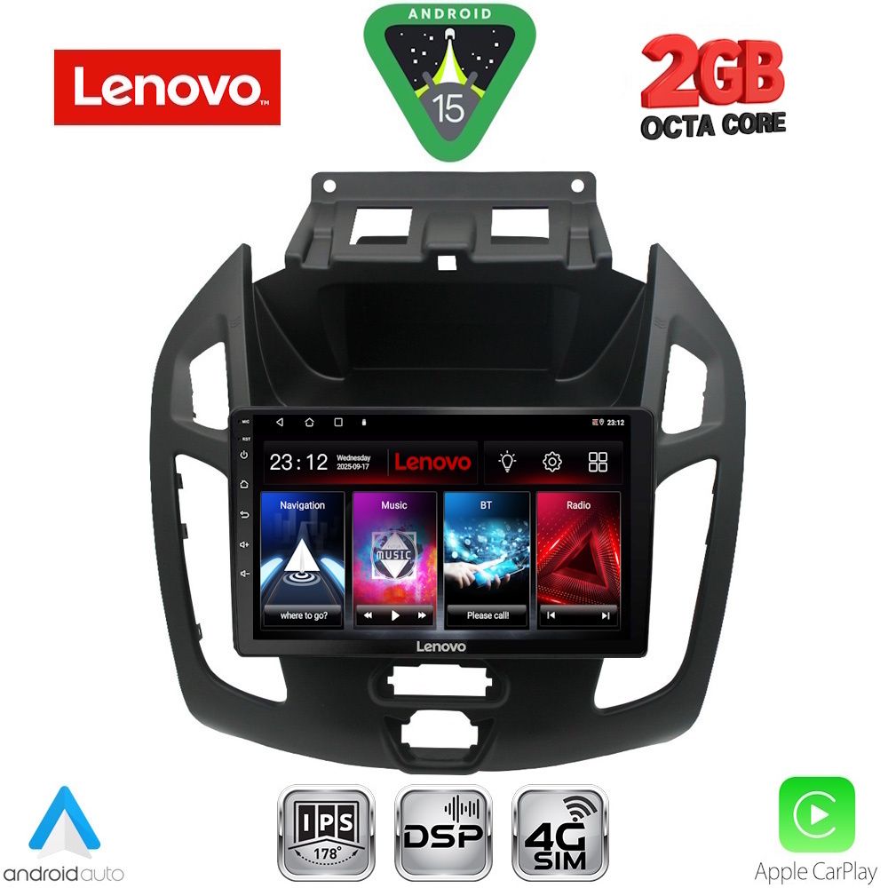 Ford Transit Connect 2013 - 2018 με CarPlay, Android Auto, Bluetooth, GPS - LENOVO LVF 5176_CPA (9inc)