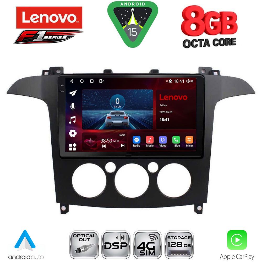 LENOVO SSR 10175_CPA A/C (9inc) MULTIMEDIA TABLET for FORD SMAX mod. 2006-2014 - LENOVO SSR 10175_CPA AC