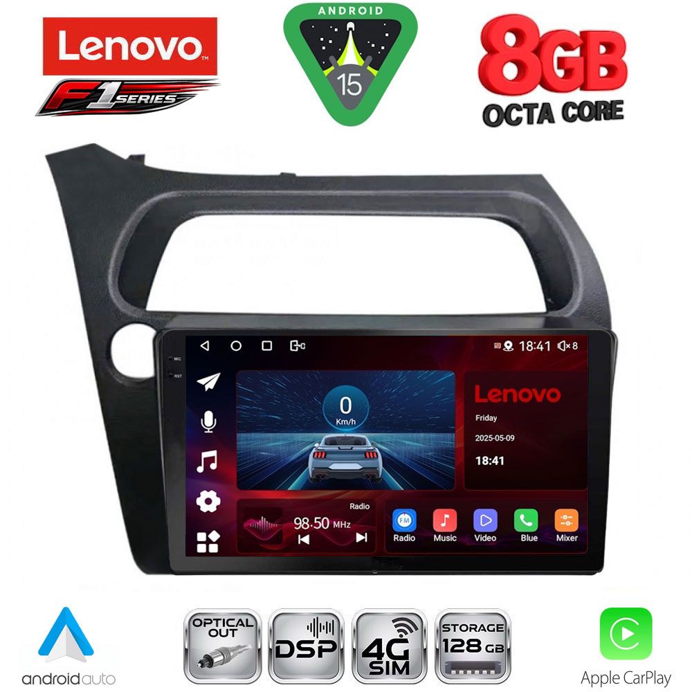 LENOVO SSR 10189_CPA (9inc) MULTIMEDIA TABLET for HONDA CIVIC 3D-5D mod. 2006-2012