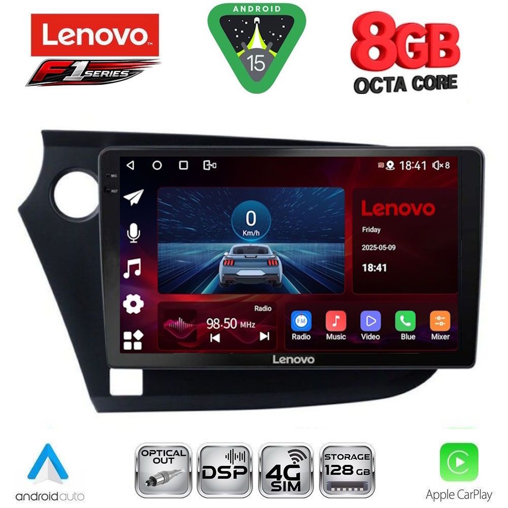 LENOVO SSR 10205_CPA (9inc) MULTIMEDIA TABLET for HONDA INSIGHT mod. 2009-2014 - LENOVO SSR 10205_CPA