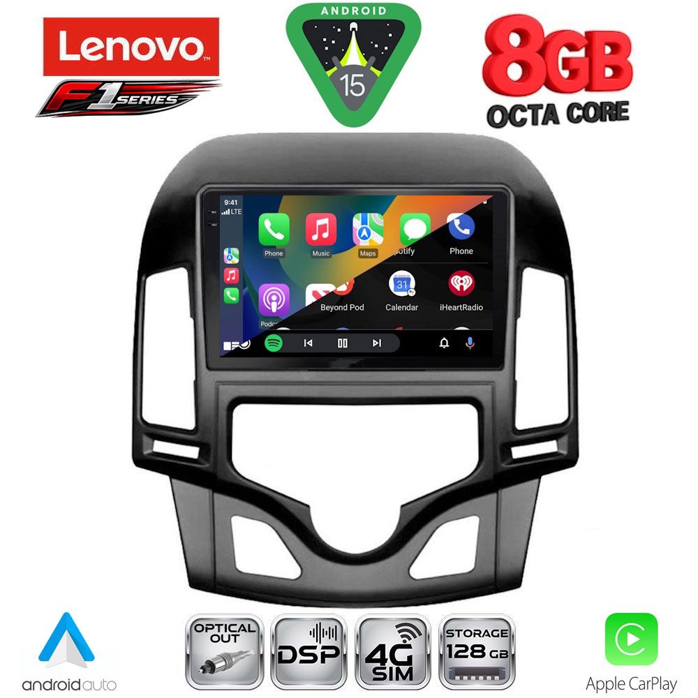 LENOVO SSR 10231_CPA CLIMA (9inc) MULTIMEDIA TABLET for HYUNDAI i30 mod. 2007-2012 - LENOVO SSR 10231CL_CPA