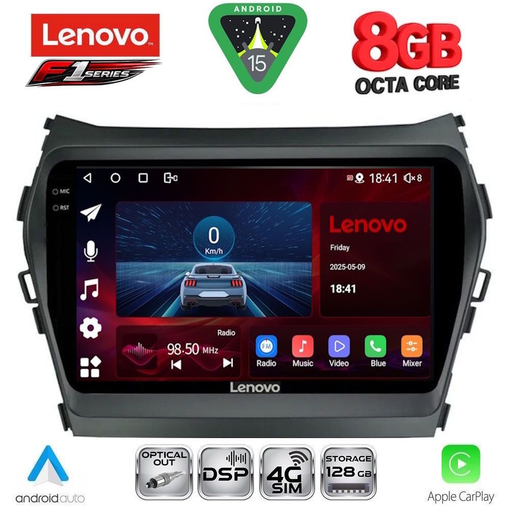 LENOVO SSR 10238_CPA (9inc) MULTIMEDIA TABLET for HYUNDAI IX45 - SANTA FE mod. 2013-2017