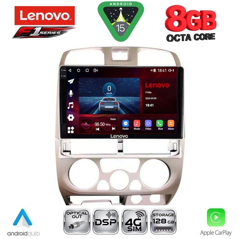 Οθόνη Isuzu D-Max 2002 – 2008 με Car Play, Android Auto, Bluetooth, GPS – LENOVO SSR 10253SL_CPA (9inc)