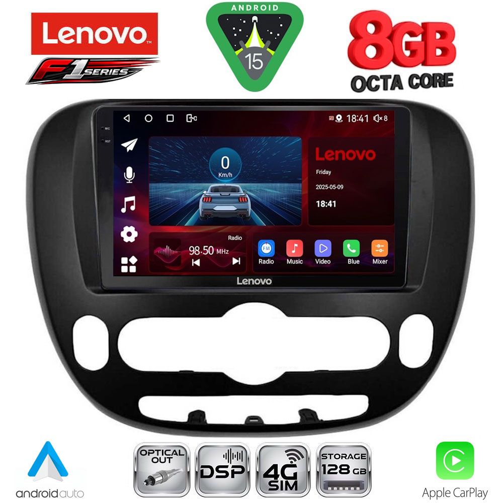 LENOVO SSR 10321_CPA (9inc) MULTIMEDIA TABLET for KIA SOUL mod. 2014-2025