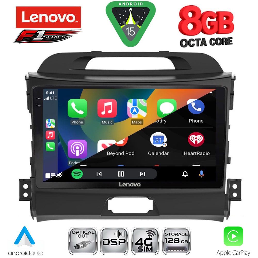 LENOVO SSR 10325_CPA (9inc) MULTIMEDIA TABLET for KIA SPORTAGE mod. 2010-2015 - LENOVO SSR 10325_CPA