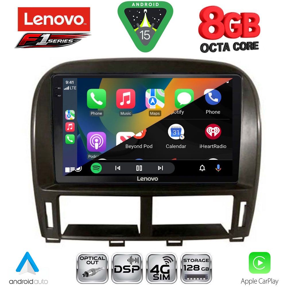 LENOVO SSR 10343_CPA (9inc) MULTIMEDIA TABLET for LEXUS LS 430 – XF 430 mod. 2000-2006