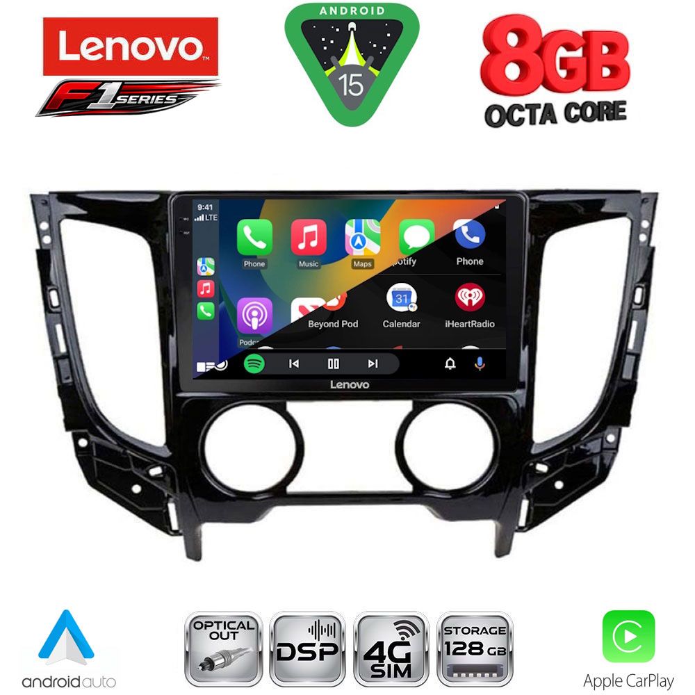 LENOVO SSR 10437_CPA A/C (9inc) MULTIMEDIA TABLET for MITSUBISHI L200 mod. 2015-2019 - LENOVO SSR 10437_CPA AC