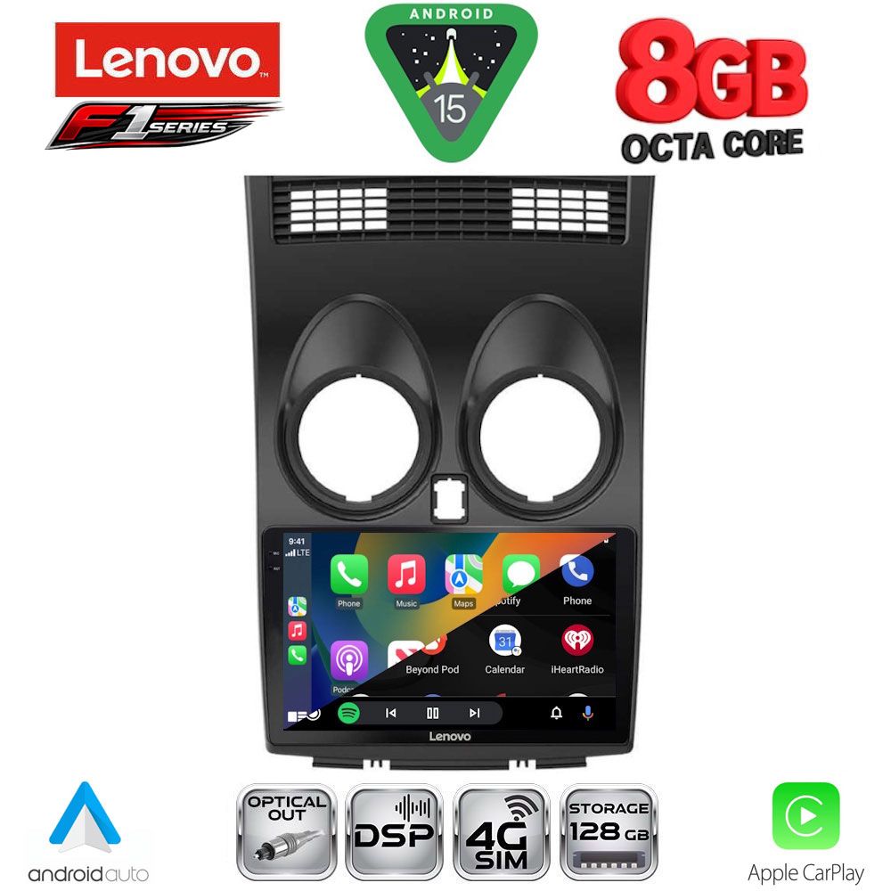 LENOVO SSR 10466_CPA (9inc) MULTIMEDIA TABLET for NISSAN QASHQAI mod. 2007-2014