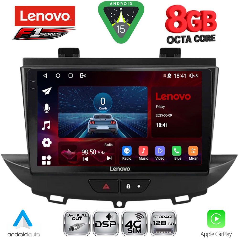 LENOVO SSR 10490_CPA (9inc) MULTIMEDIA TABLET for OPEL CROSSLAND – GRANDLAND mod. 2017-2025