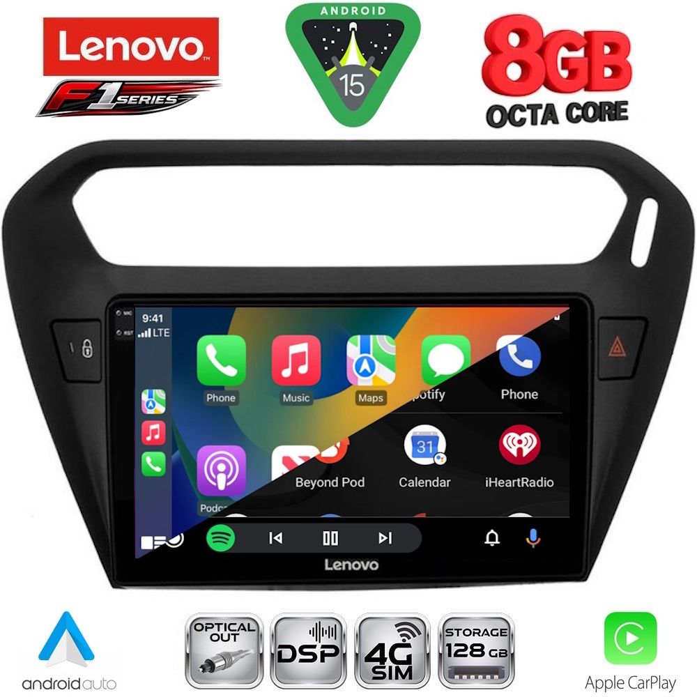 LENOVO SSR 10511BL_CPA (9inc) MULTIMEDIA TABLET for CITROEN ELYSEE – PEUGEOT 301 mod. 2013> (BLACK)