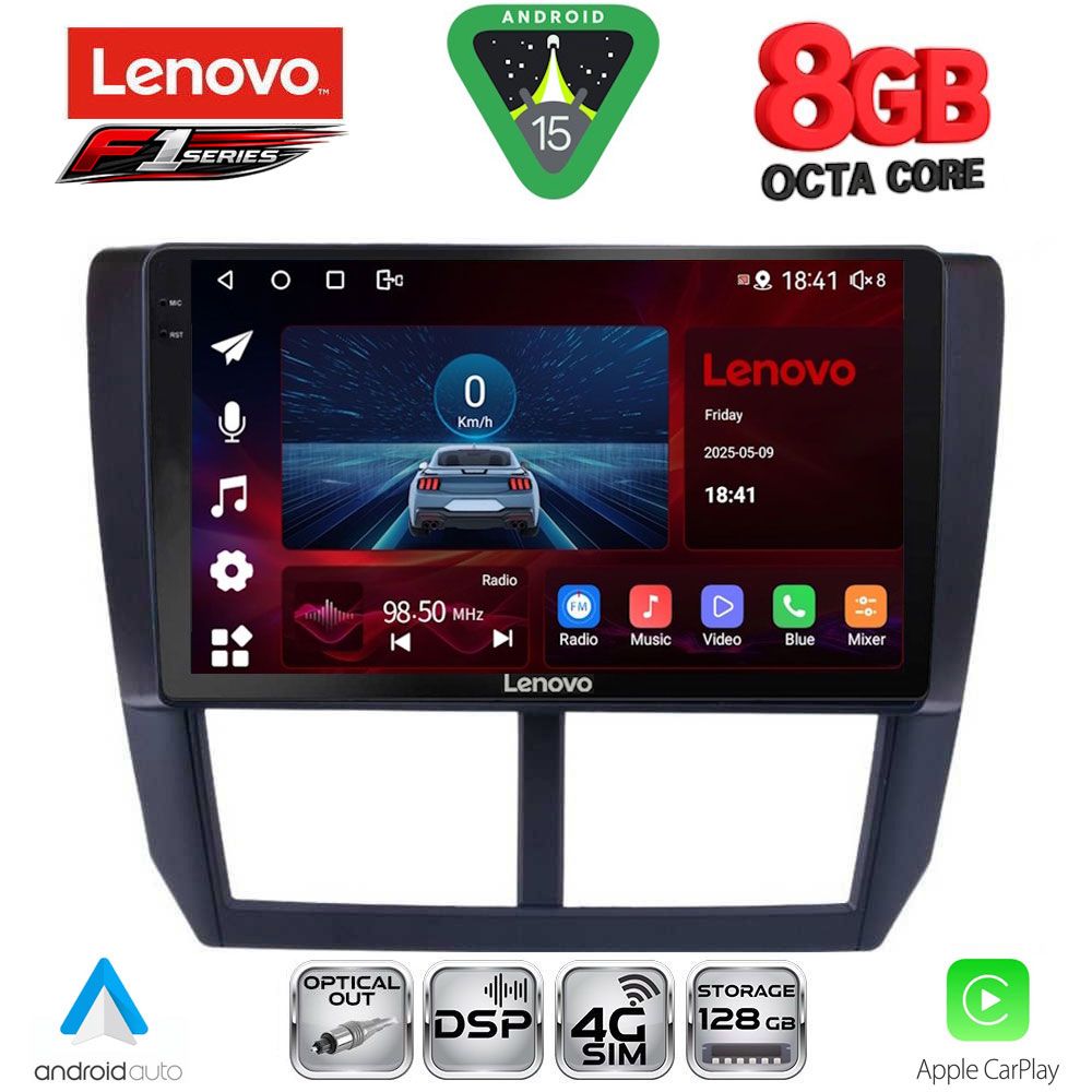 LENOVO SSR 10662_CPA (9inc) MULTIMEDIA TABLET for SUBARU FORESTER - IMPREZA - XV mod. 2008-2013 - LENOVO SSR 10662_CPA