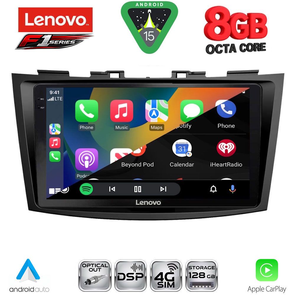 LENOVO SSR 10685_CPA (9inc) MULTIMEDIA TABLET for SUZUKI SWIFT mod. 2011-2016 - LENOVO SSR 10685_CPA