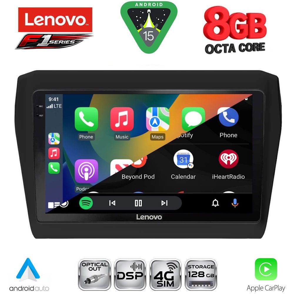 LENOVO SSR 10686_CPA (9inc) MULTIMEDIA TABLET for SUZUKI SWIFT mod. 2017-2026 - LENOVO SSR 10686_CPA