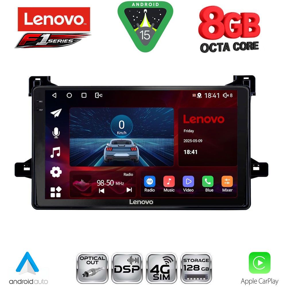 LENOVO SSR 10727_CPA (9inc) MULTIMEDIA TABLET for TOYOTA PRIUS mod. 2016-2020 - LENOVO SSR 10727_CPA