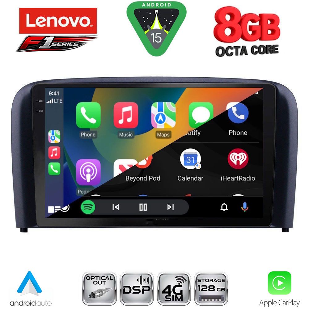 LENOVO SSR 10786_CPA (9inc) MULTIMEDIA TABLET for VOLVO S80 mod. 1998-2006 - LENOVO SSR 10786_CPA