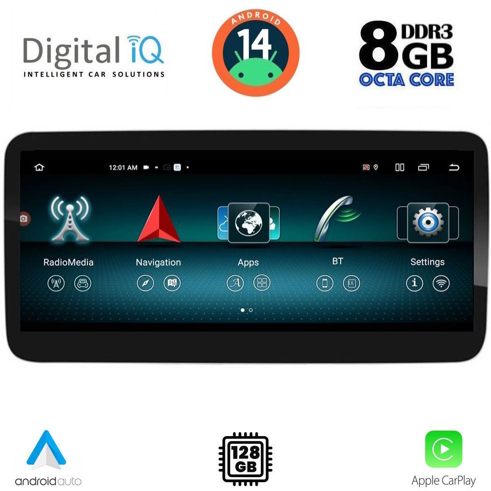 DIGITAL IQ TOP 17999_CPA (12.3") (NTG 4,5) MULTIMEDIA SYSTEM for MERCEDES SLK (R172) mod. 2012-2016 - DIGITAL IQ TOP 17999_CPA