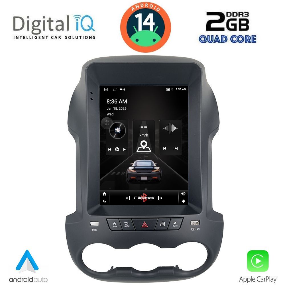 DIGITAL IQ TPD 244_CPA TESLA STYLE for FORD RANGER mod. 2012-2015 - DIGITAL IQ TPD 244_CPA