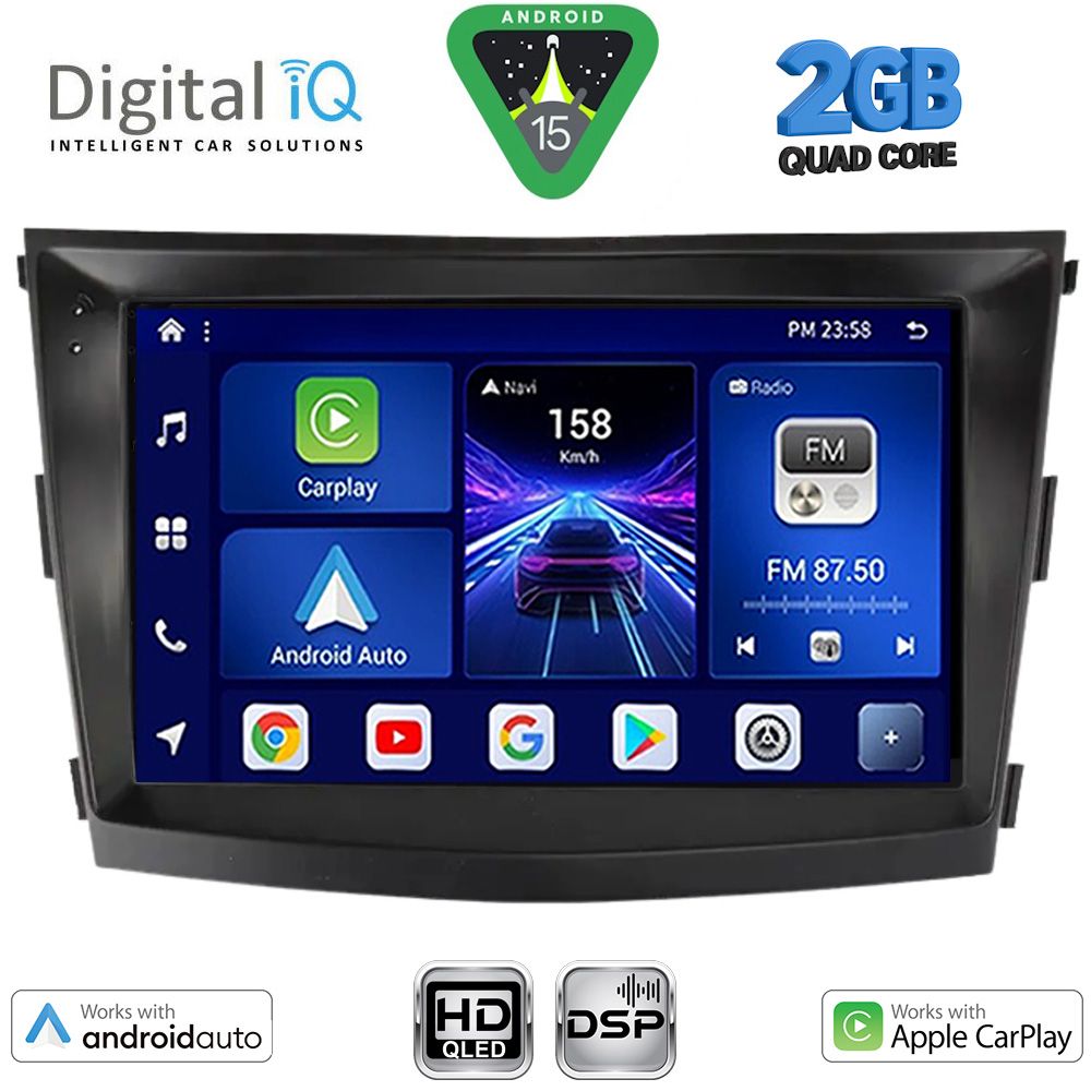 DIGITAL IQ BXC 3658_CPAA (9inc) MULTIMEDIA TABLET for SSANGYONG TIVOLI mod. 2016-2024 - DIGITAL IQ BXC 3658_CPAA