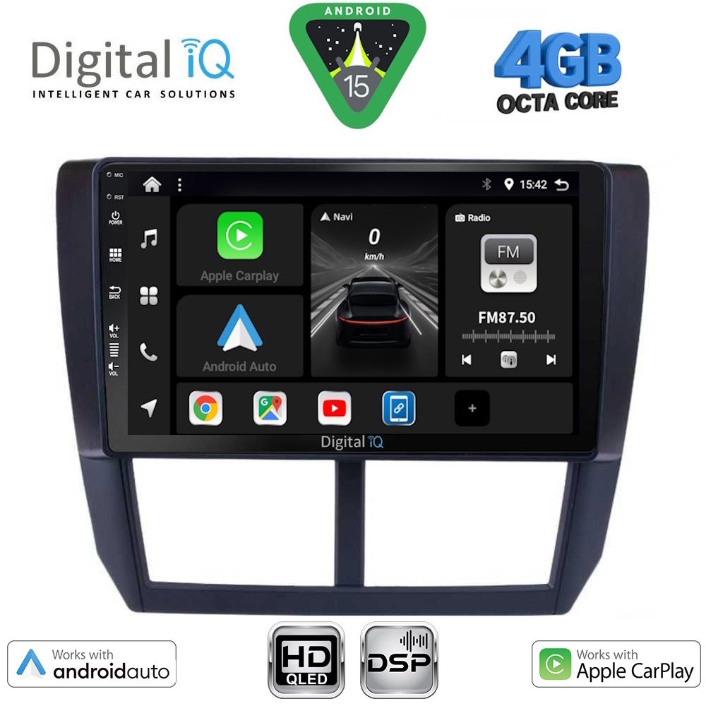 DIGITAL IQ BXF 6662_CPAA (9inc) MULTIMEDIA TABLET for SUBARU FORESTER - IMPREZA - XV mod. 2008-2013 - DIGITAL iQ BXF 6662_CPAA
