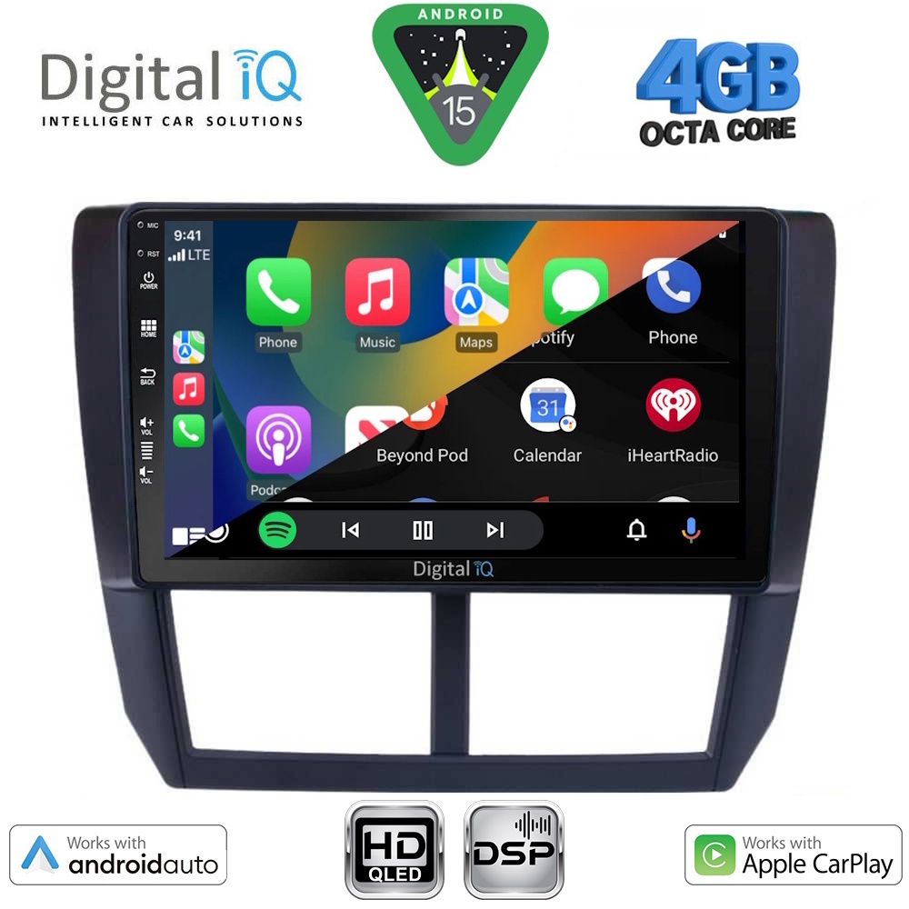 DIGITAL IQ BXF 6662_CPAA (9inc) MULTIMEDIA TABLET for SUBARU FORESTER - IMPREZA - XV mod. 2008-2013 - DIGITAL iQ BXF 6662_CPAA