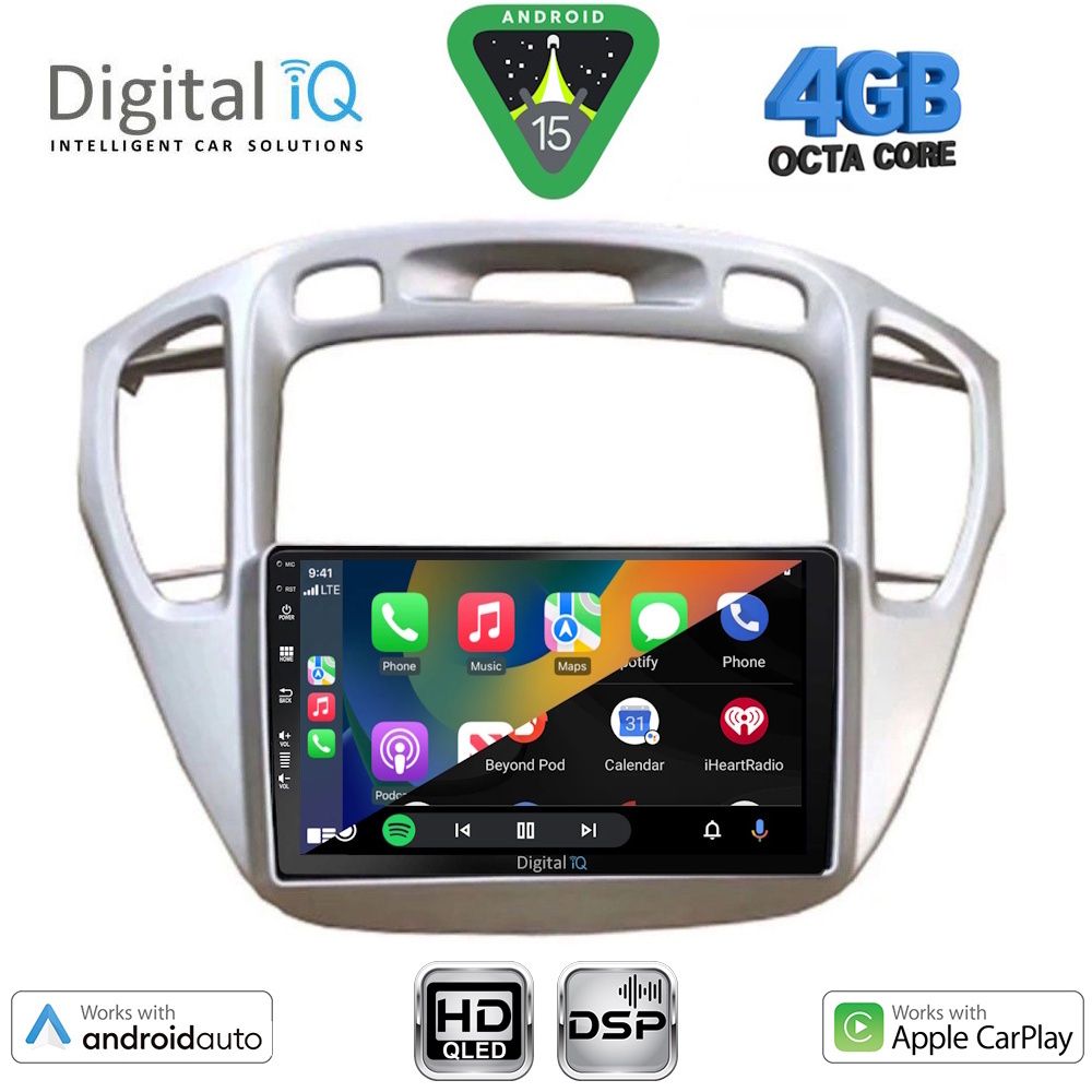 DIGITAL IQ BXF 6718_CPAA (9inc) MULTIMEDIA TABLET for TOYOTA HIGHLANDER mod. 2002-2009 - DIGITAL iQ BXF 6718_CPAA