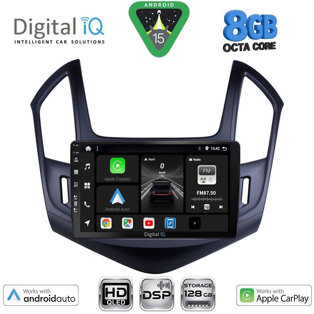 DIGITAL IQ BXF 7077_CPAA (9inc) MULTIMEDIA TABLET for CHEVROLET CRUZE mod. 2013-2015 - DIGITAL IQ 7077_CPAA