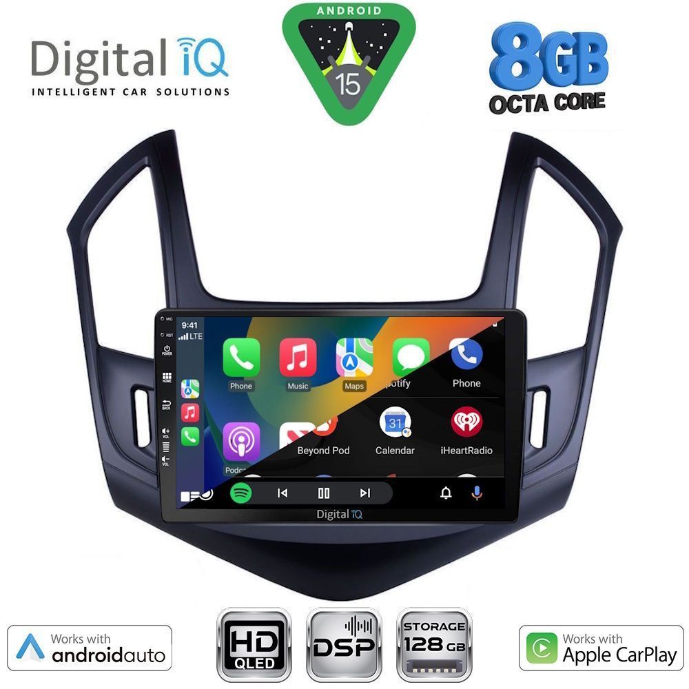 DIGITAL IQ BXF 7077_CPAA (9inc) MULTIMEDIA TABLET for CHEVROLET CRUZE mod. 2013-2015 - DIGITAL IQ 7077_CPAA