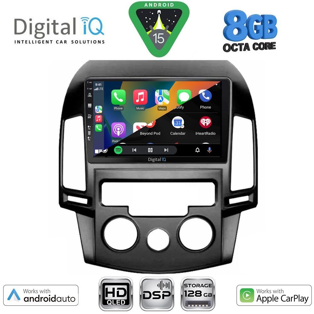 DIGITAL IQ BXF 7231_CPAA A/C (9inc) MULTIMEDIA TABLET for HYUNDAI i30 mod. 2007-2012 - DIGITAL IQ 7231_CPAA A/C