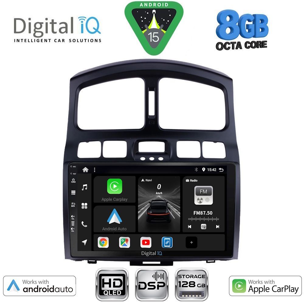 DIGITAL IQ BXF 7236_CPAA (9inc) MULTIMEDIA TABLET for HYUNDAI SANTA FE  mod. 2003-2006 - DIGITAL IQ 7236_CPAA