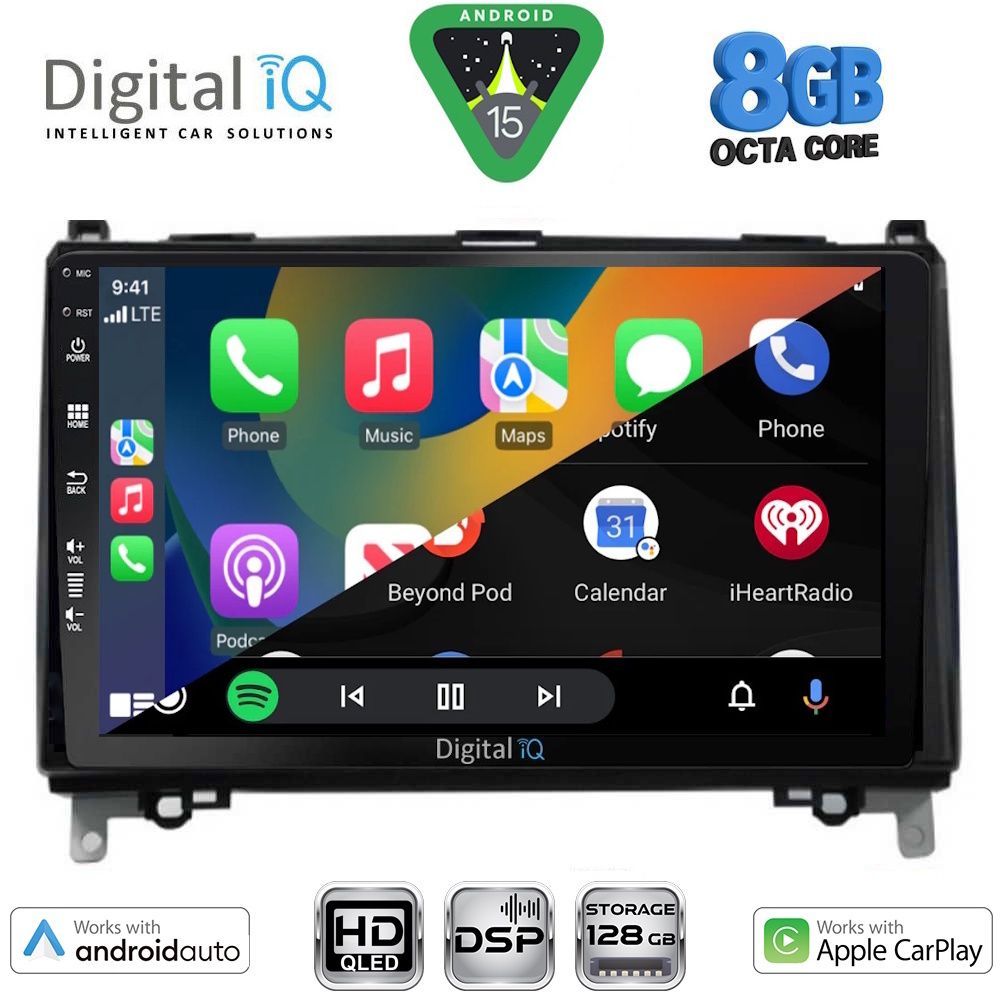 DIGITAL IQ BXF 7400_CPAA (9inc) MULTIMEDIA TABLET for MERCEDES A – B -SPRINTER – VITO mod. 2007-2019 - DIGITAL IQ 7400_CPAA