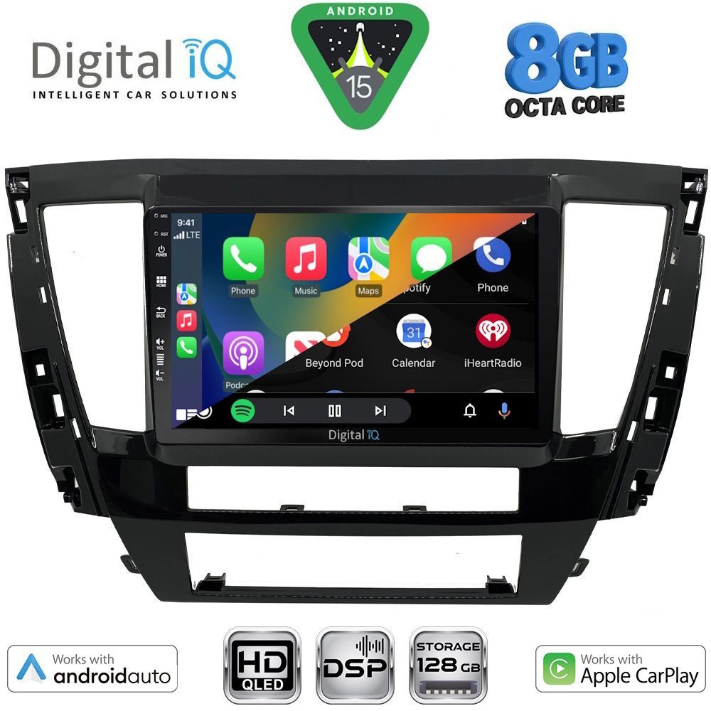 DIGITAL IQ BXF 7447S_CPAA (9inc) MULTIMEDIA TABLET for MITSUBISHI PAJERO SPORT mod. 2020-2026