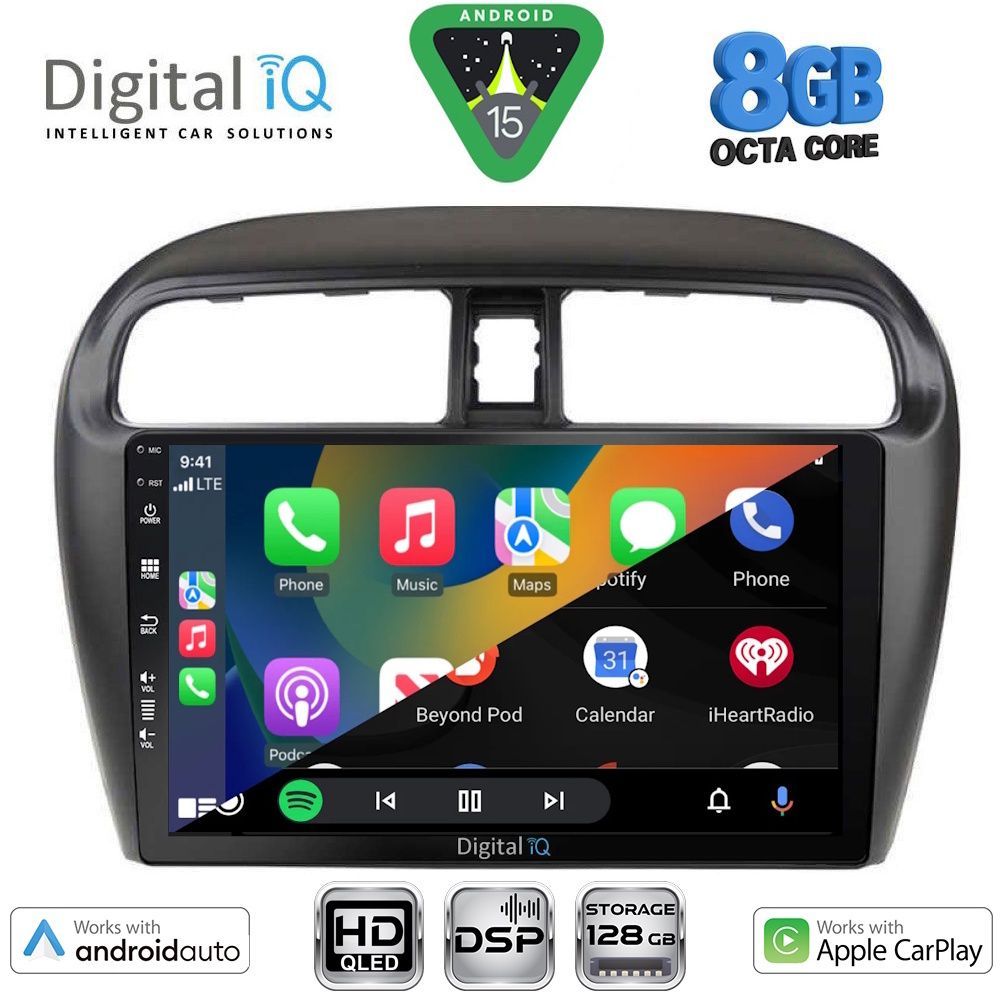 DIGITAL IQ BXF 7448_CPAA (9inc) MULTIMEDIA TABLET for MITSUBISHI SPACESTAR mod. 2013-2020