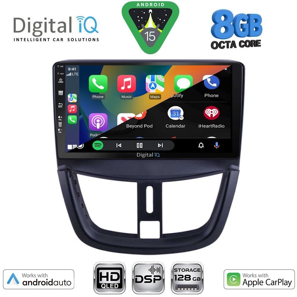 DIGITAL IQ BXF 7507_CPAA (9inc) MULTIMEDIA TABLET for PEUGEOT 207 mod. 2007-2014 - DIGITAL IQ 7507_CPAA