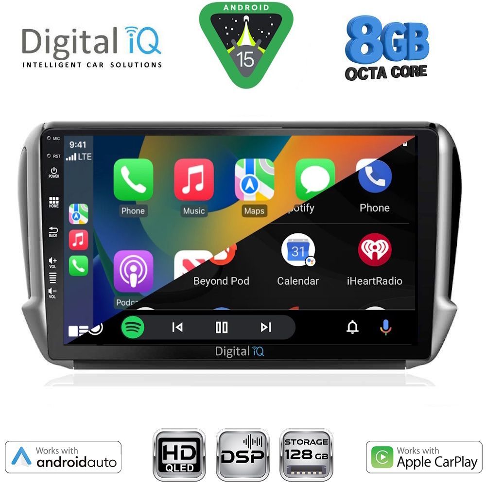DIGITAL IQ BXF 7508_CPAA (10inc) MULTIMEDIA TABLET for PEUGEOT 208-2008 mod. 2012-2021