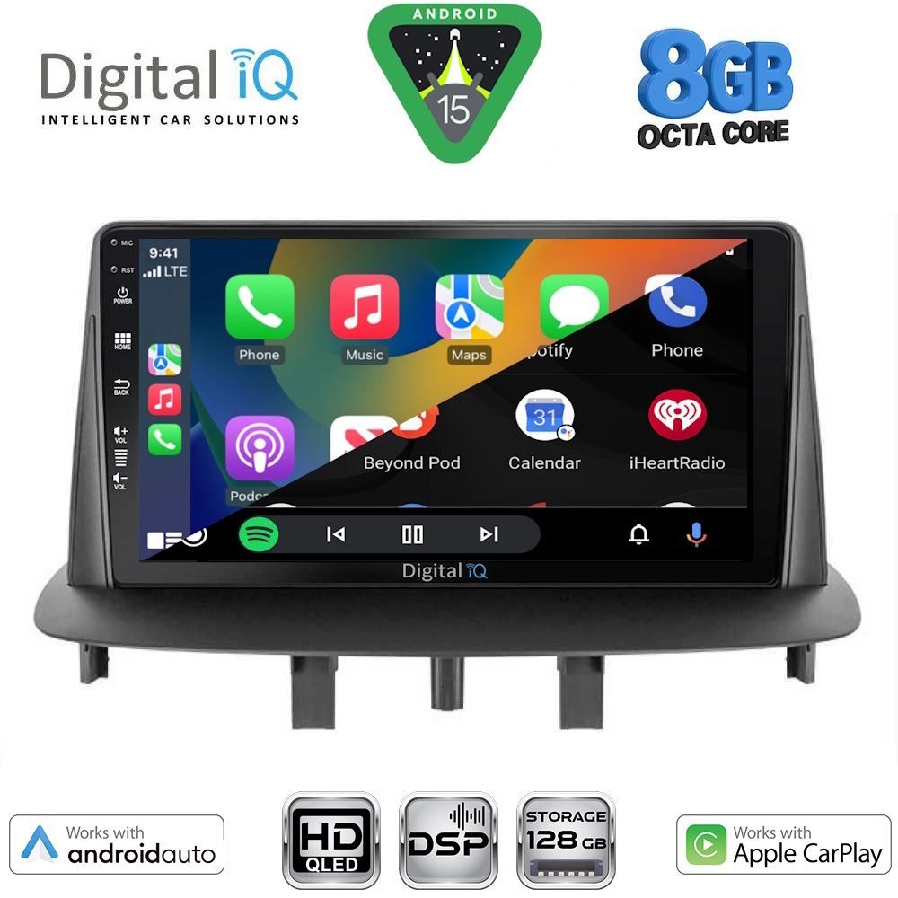 DIGITAL IQ BXF 7556_CPAA (9inc) MULTIMEDIA TABLET for RENAULT MEGANE 3 mod. 2009-2016 - DIGITAL IQ 7556_CPAA