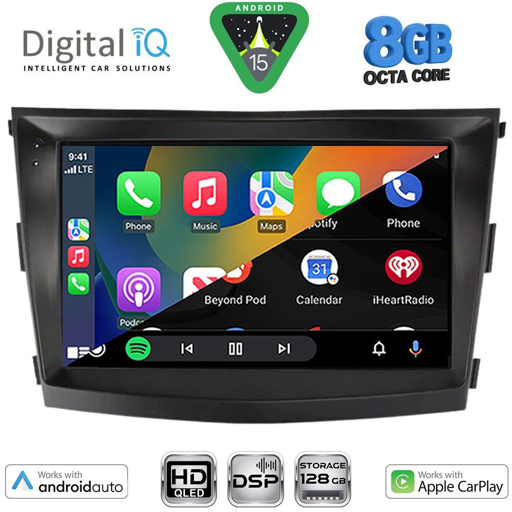 DIGITAL IQ BXF 7658_CPAA (9inc) MULTIMEDIA TABLET for SSANGYONG TIVOLI mod. 2016-2024
